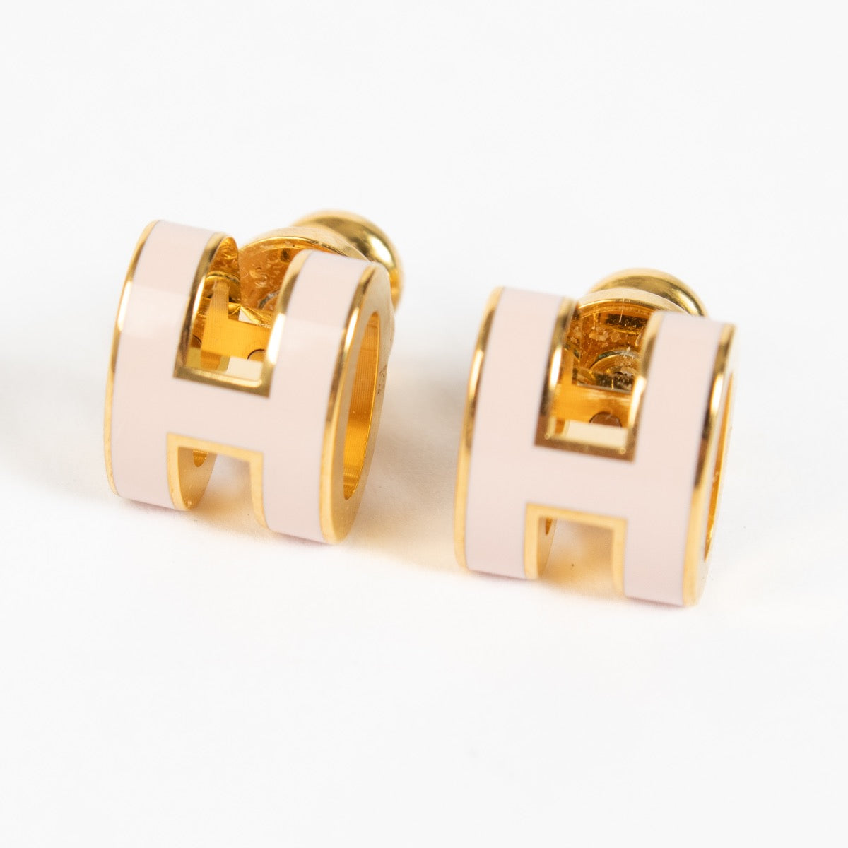 Shop 100% authentic earrings on Labellov.com Hermès Pink Pop H Earrings