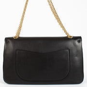 Chanel Paris–Hamburg 2.55 Maxi bag in black calfskin with gold hardware at Labellov.com