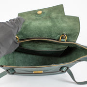 Authentic Celine Belt Bag Medium in forest green grained calfskin with gold hardware at Labellov.com.