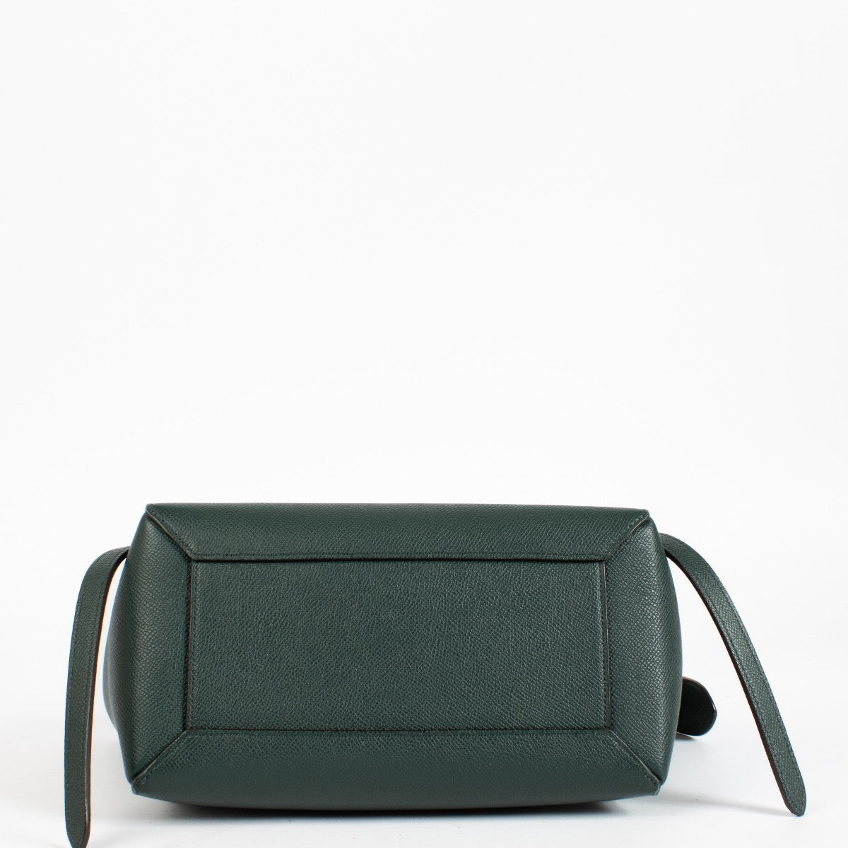 Authentic Celine Belt Bag Medium in forest green grained calfskin with gold hardware at Labellov.com.