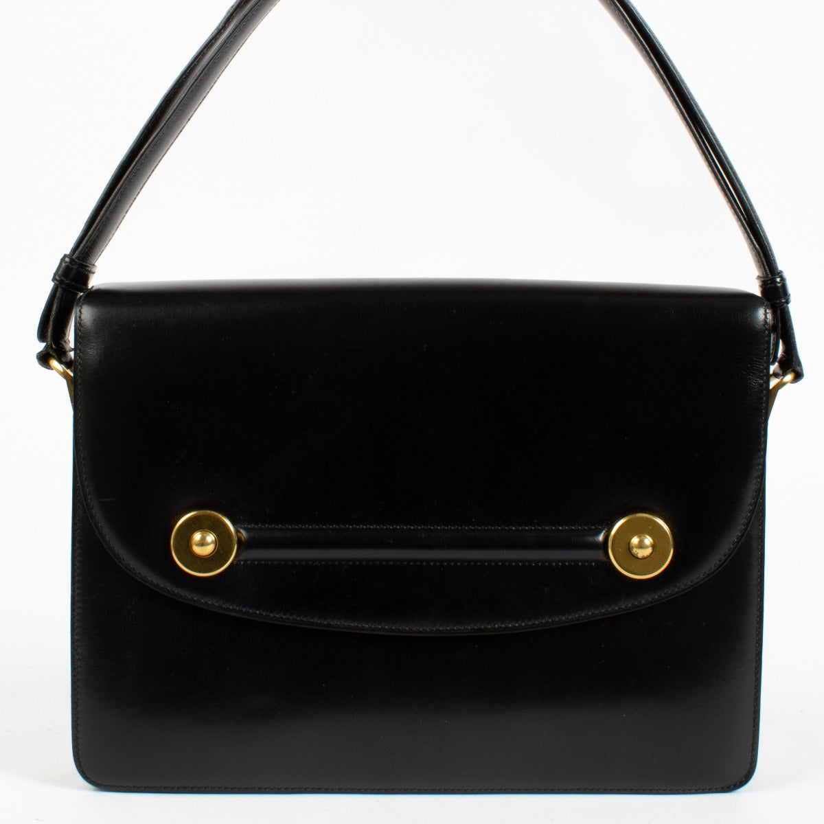 Hermès 1985s Black Box Floride Shoulder Bag