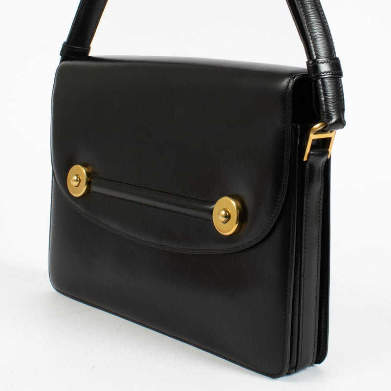 Hermès 1985s Black Box Floride Shoulder Bag