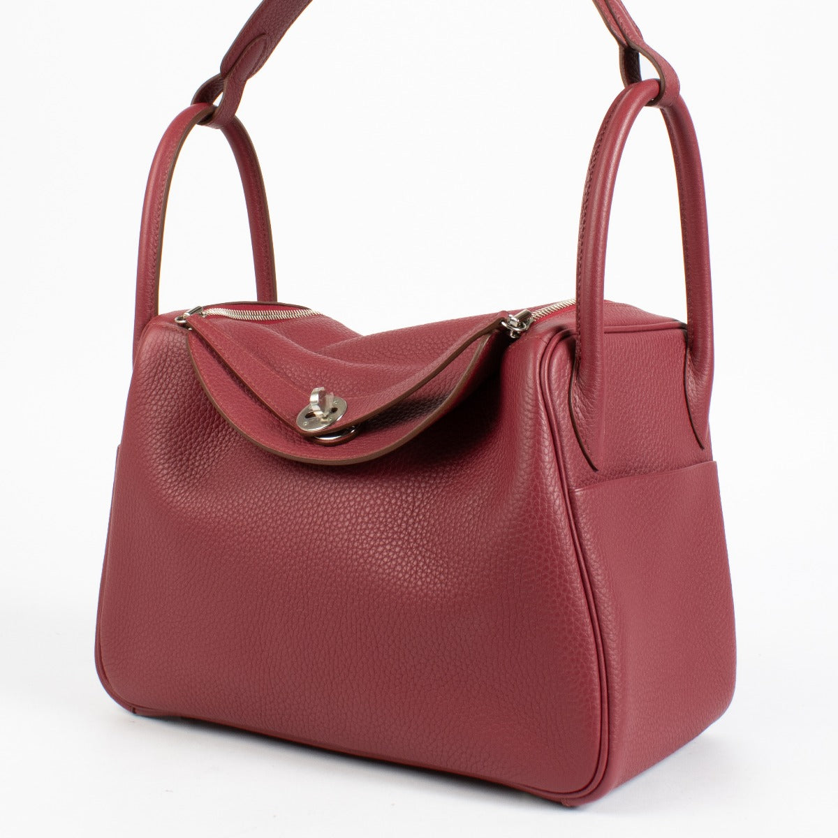 Hermès Lindy 30 Rubis Clemence PHW