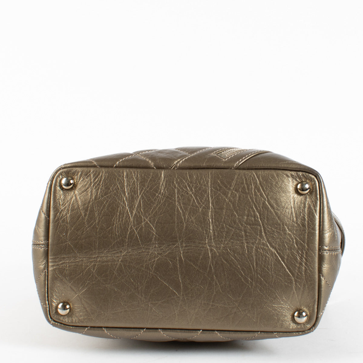 Chanel Metallic Bronzen Ligne Cambon Kleine Tote