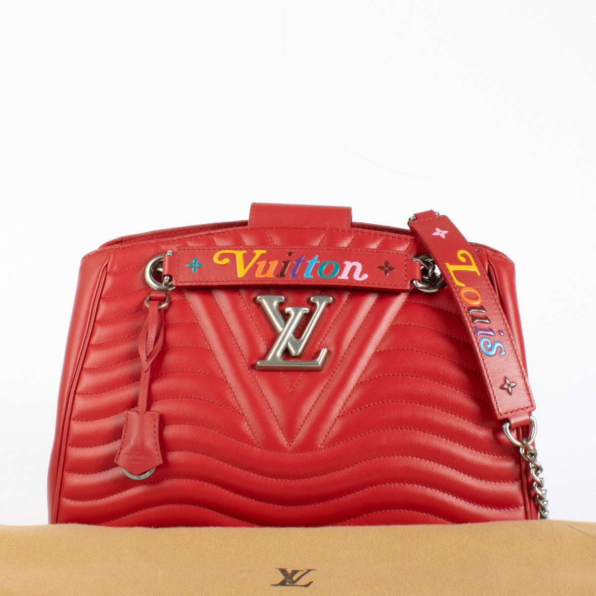 authentic preloved Louis Vuitton Red New Wave Tote Bag on Labellov.com