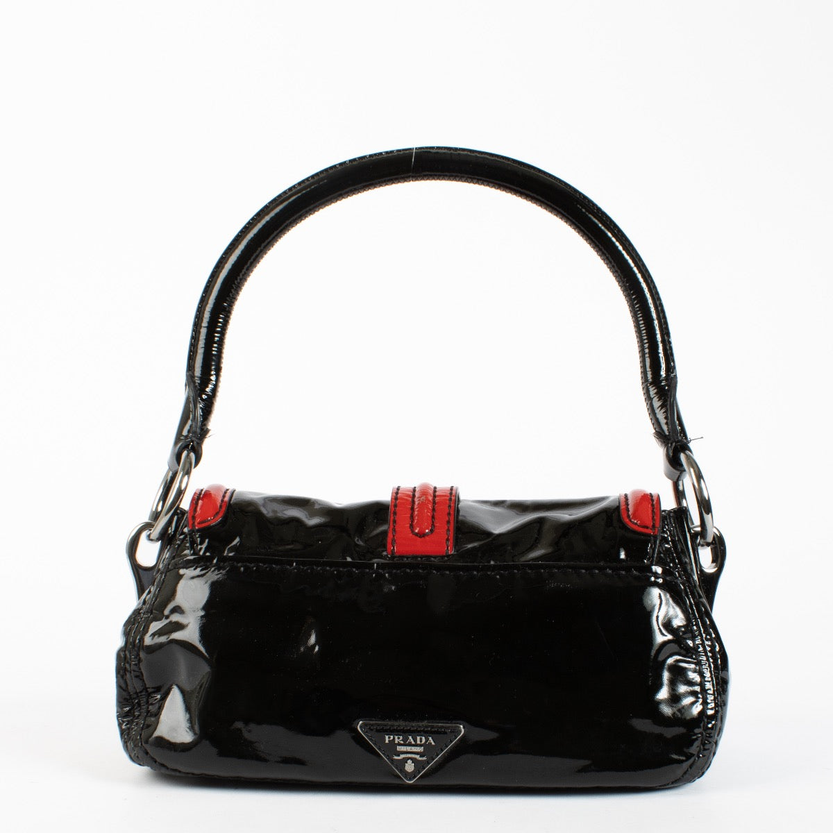 Authentic Pre-loved Prada Multicolor Patent Leather Shoulder Bag on Labellov.com