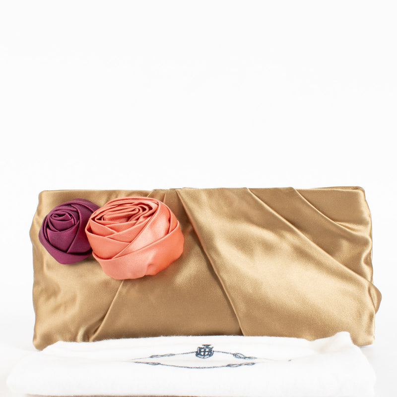 Prada Satin Rosa Clutch Bag