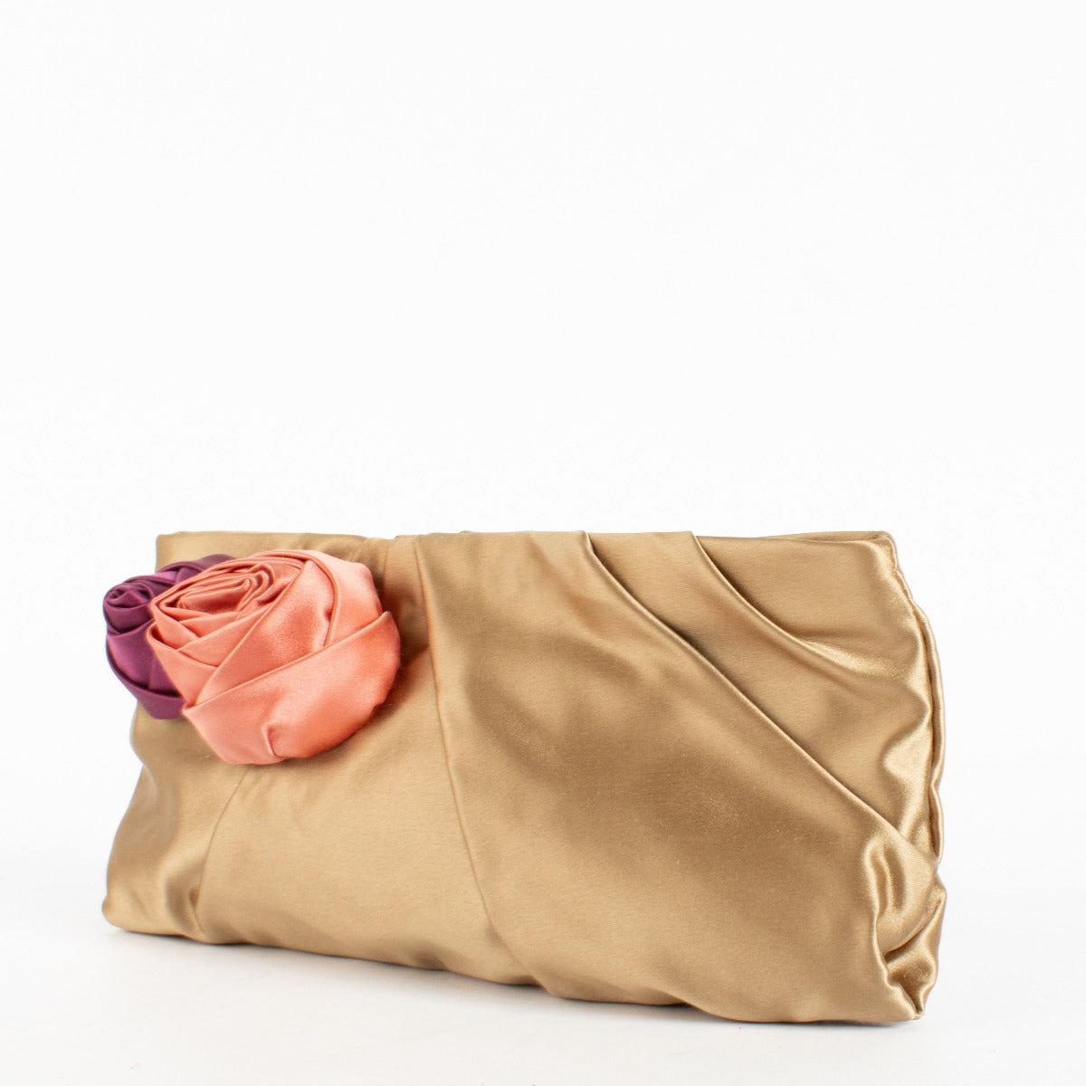 Pochette Prada en satin rose