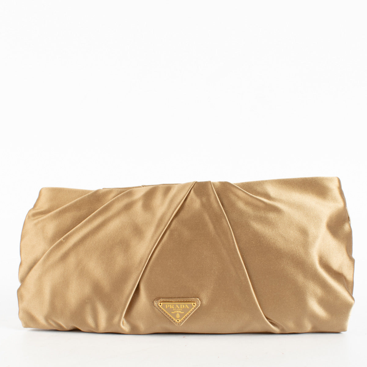Pochette Prada en satin rose