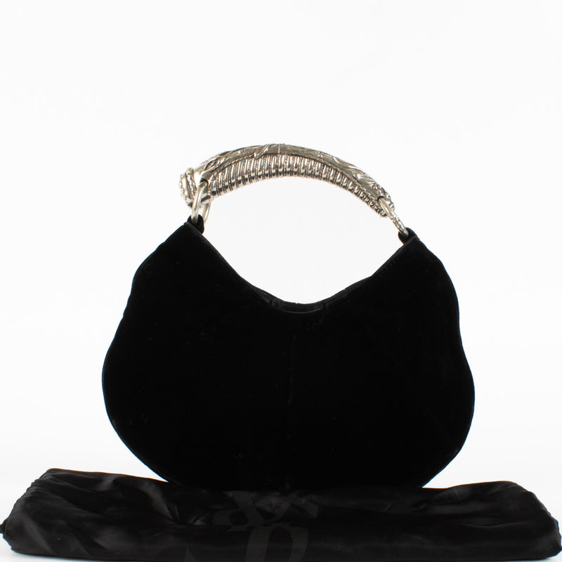 Yves Saint Laurent Black Velvet Mini Mombasa Bag