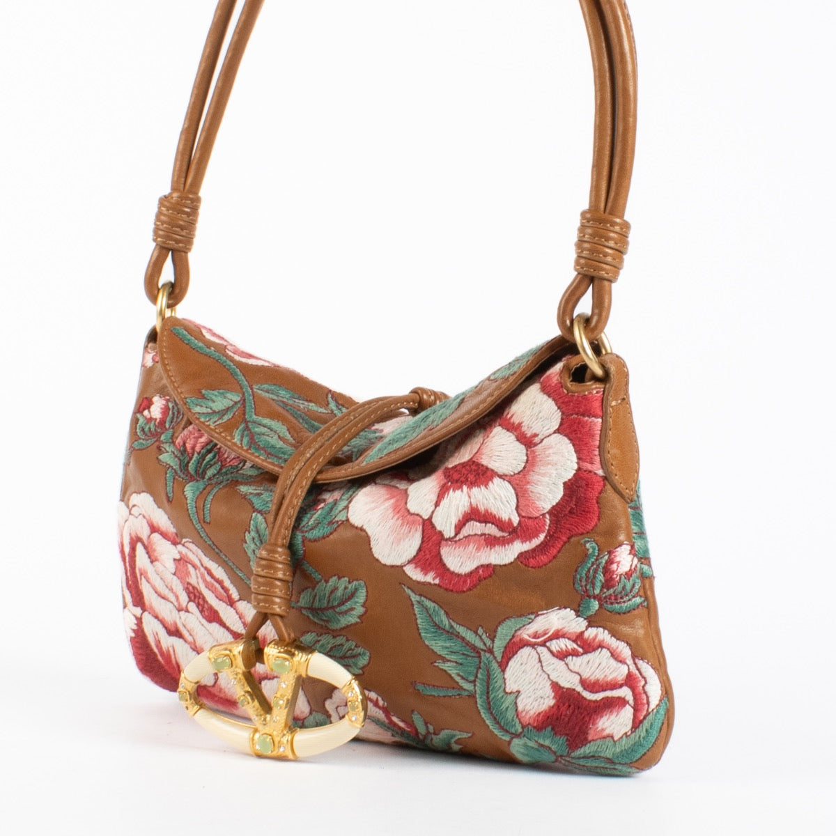 Authentic Pre-loved Valentino Garavani Embroidered Floral Shoulder Bag on Labellov.com
