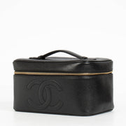 Authentic pre-loved Chanel Black Caviar Vintage Vanity Case on Labellov.com