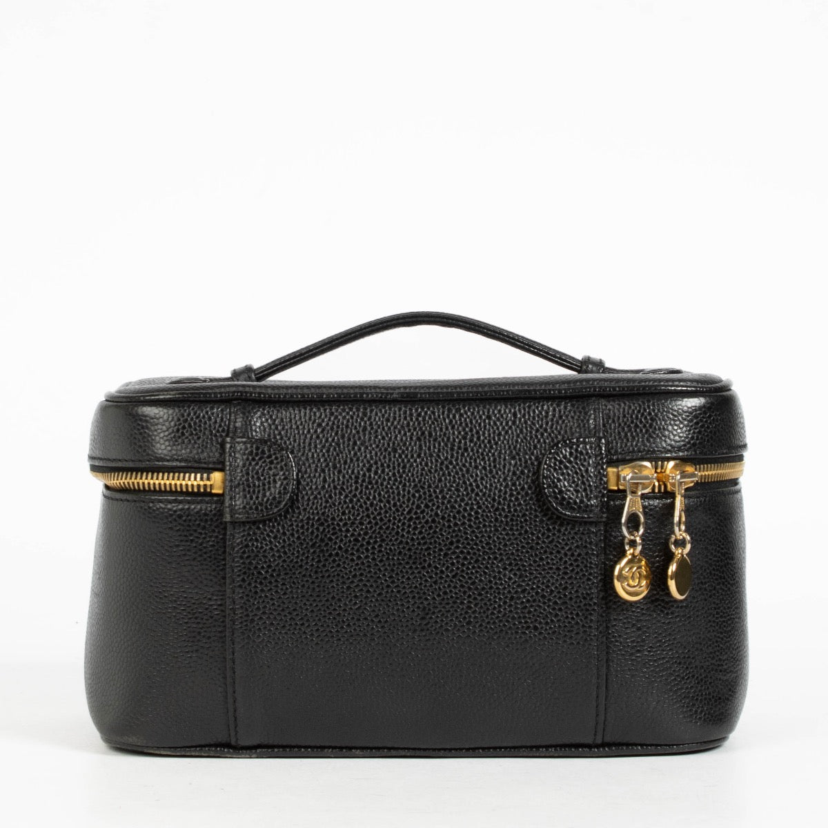 Authentic pre-loved Chanel Black Caviar Vintage Vanity Case on Labellov.com