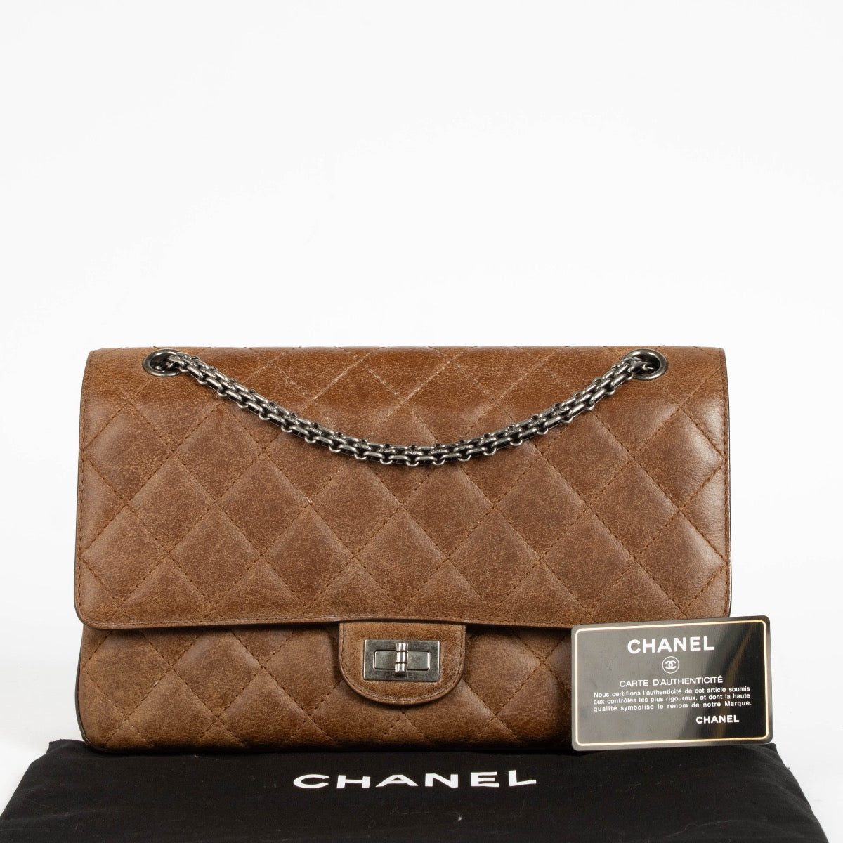 Authentic pre-loved Chanel Brown Medium 2.55 Reissue Bag on Labellov.com