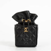 Authentic pre-loved Chanel Black Lambskin Micro Box Bag on Labellov.com