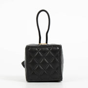 Authentic pre-loved Chanel Black Lambskin Micro Box Bag on Labellov.com