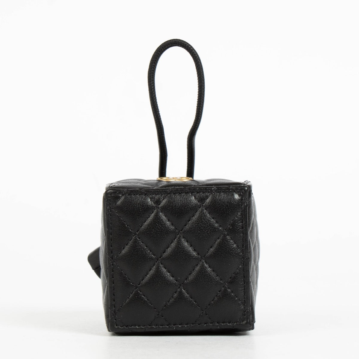 Authentic pre-loved Chanel Black Lambskin Micro Box Bag on Labellov.com