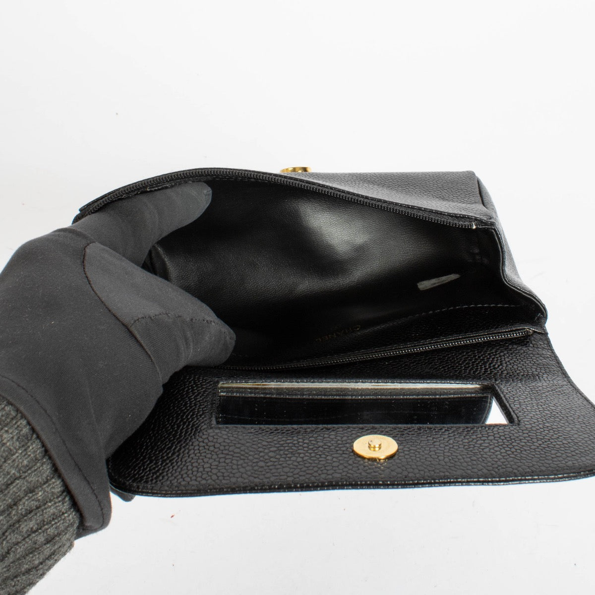 Authentic pre-loved Chanel Black Vintage Clutch on Labellov.com