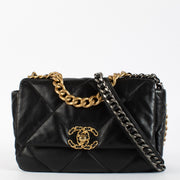 Authentic preloved Chanel 19 Medium Black Flap Bag on Labellov.com