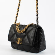 Authentic preloved Chanel 19 Medium Black Flap Bag on Labellov.com