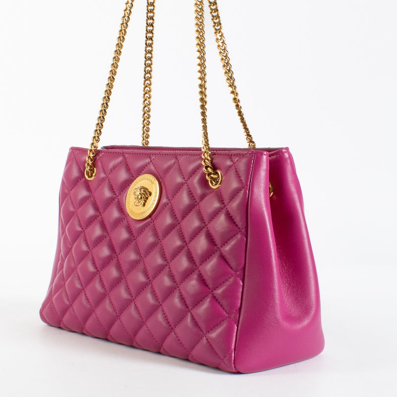 Authentic preloved Versace Pink Quilted Medusa Bag on Labellov.com