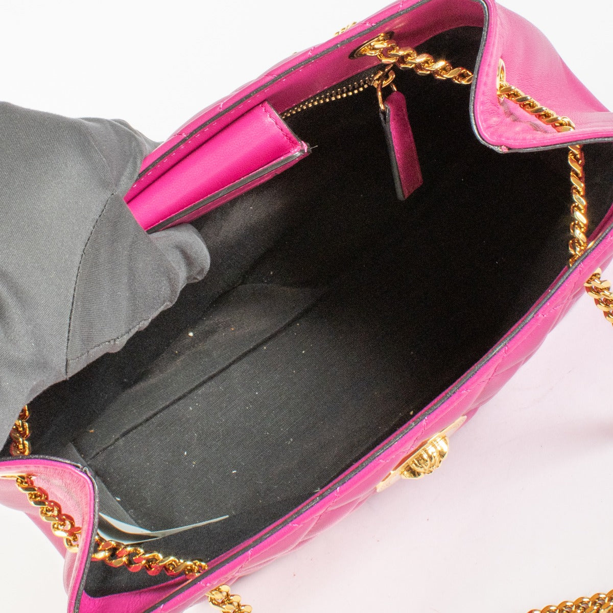 Authentic preloved Versace Pink Quilted Medusa Bag on Labellov.com