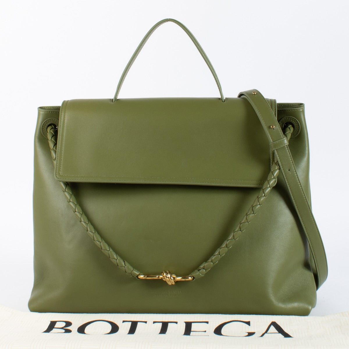 Bottega Veneta Matcha Grote Ciao Ciao Tas