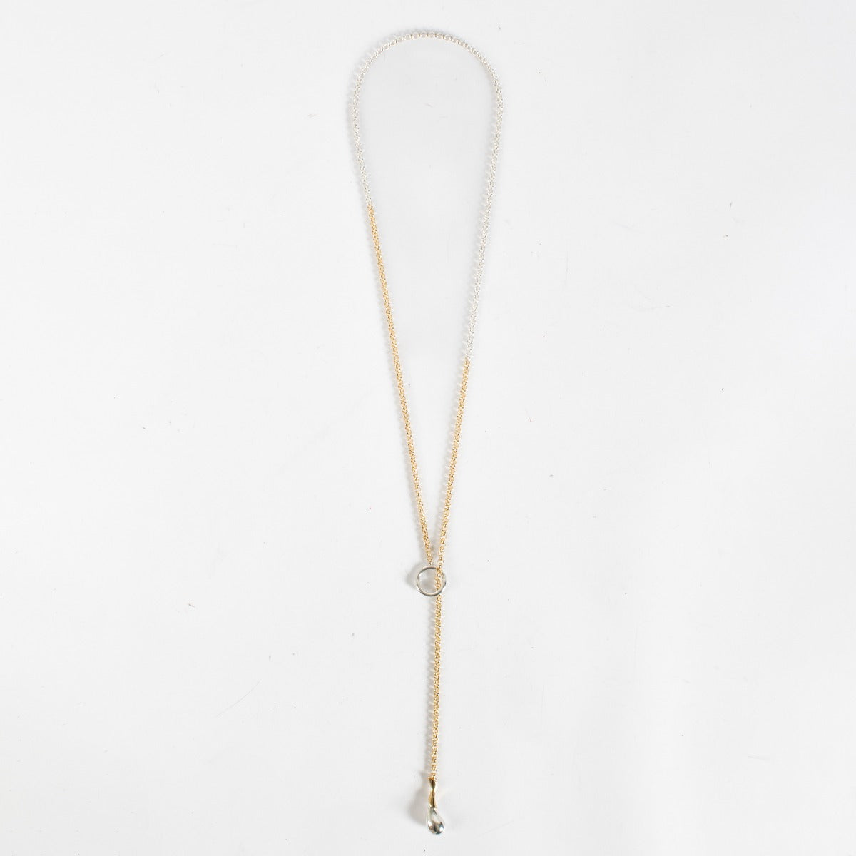 Bottega Veneta 18K Gold Plated Silver Drop Chain Necklace