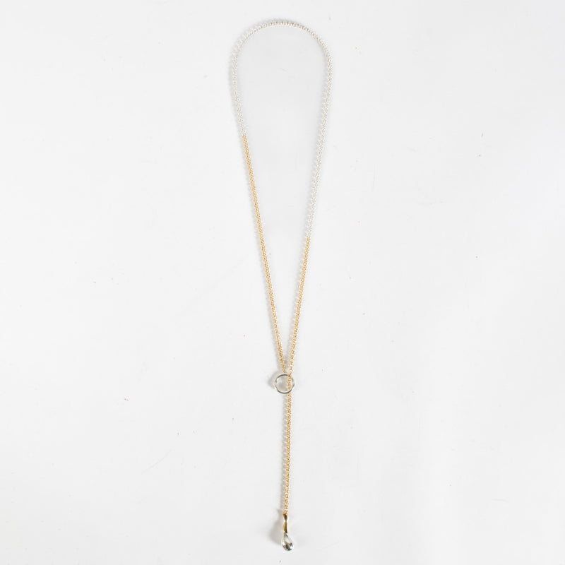 Bottega Veneta 18K Gold Plated Silver Drop Chain Necklace