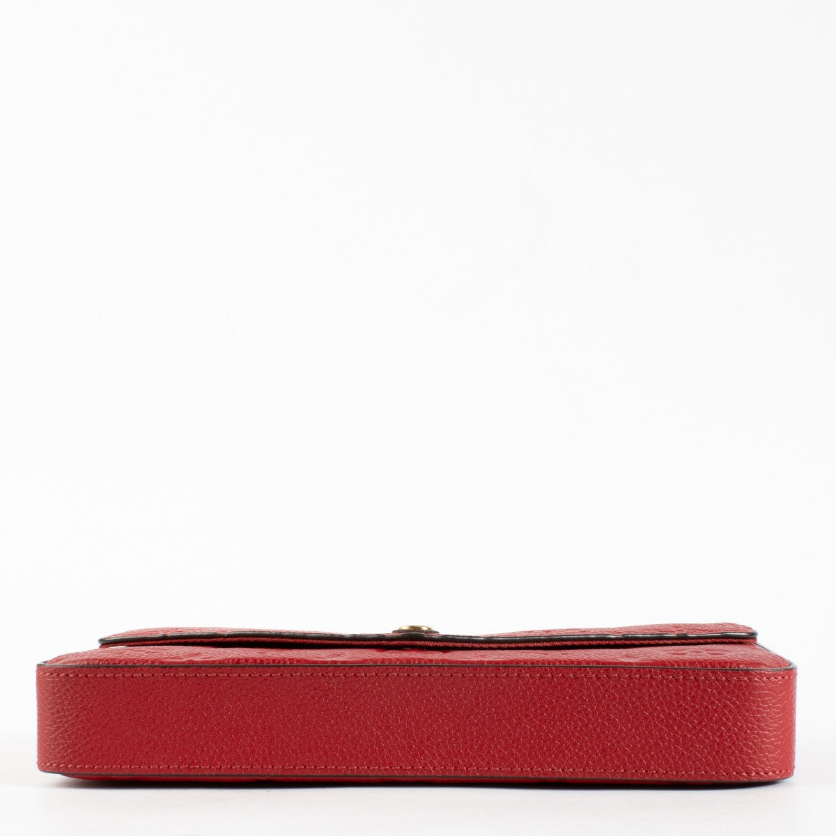 Authentic pre-loved Louis Vuitton Red Monogram Empreinte Pochette Felicie on Labellov.com