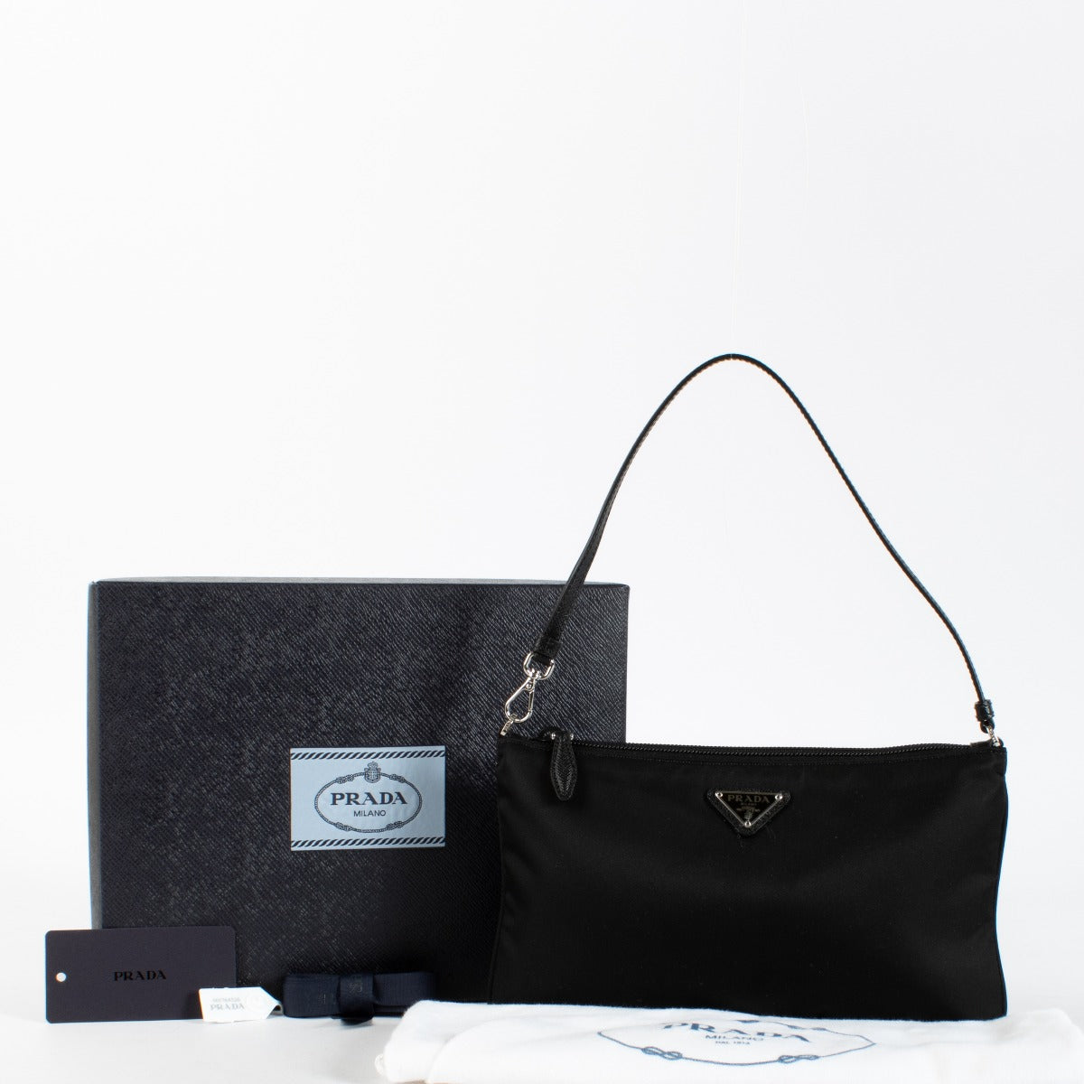 Authentic preloved Prada Black Nylon Shoulder Bag on Labellov.com