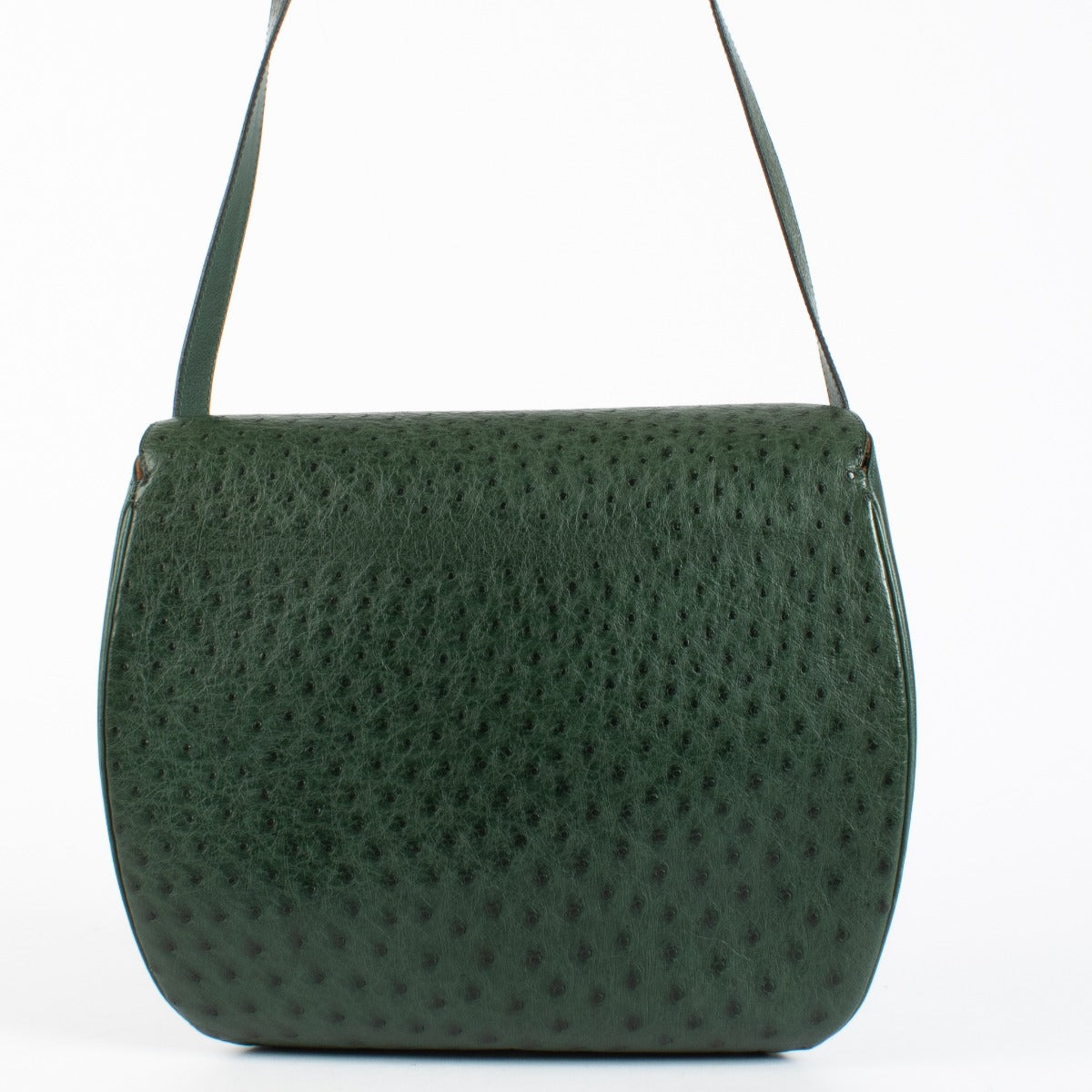 Authentic preloved Delvaux Green Ostrich Crossbody on Labellov.com