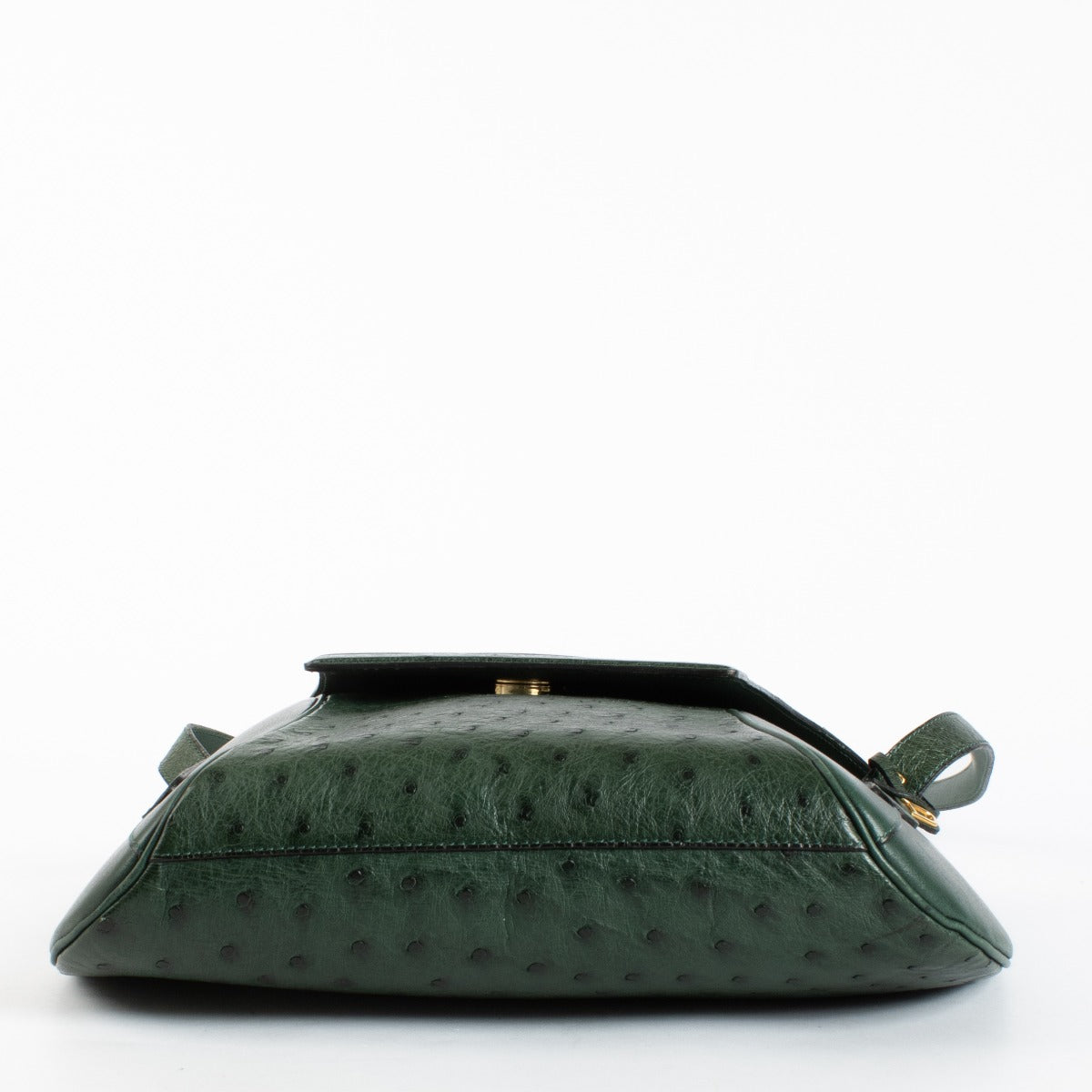 Authentic preloved Delvaux Green Ostrich Crossbody on Labellov.com