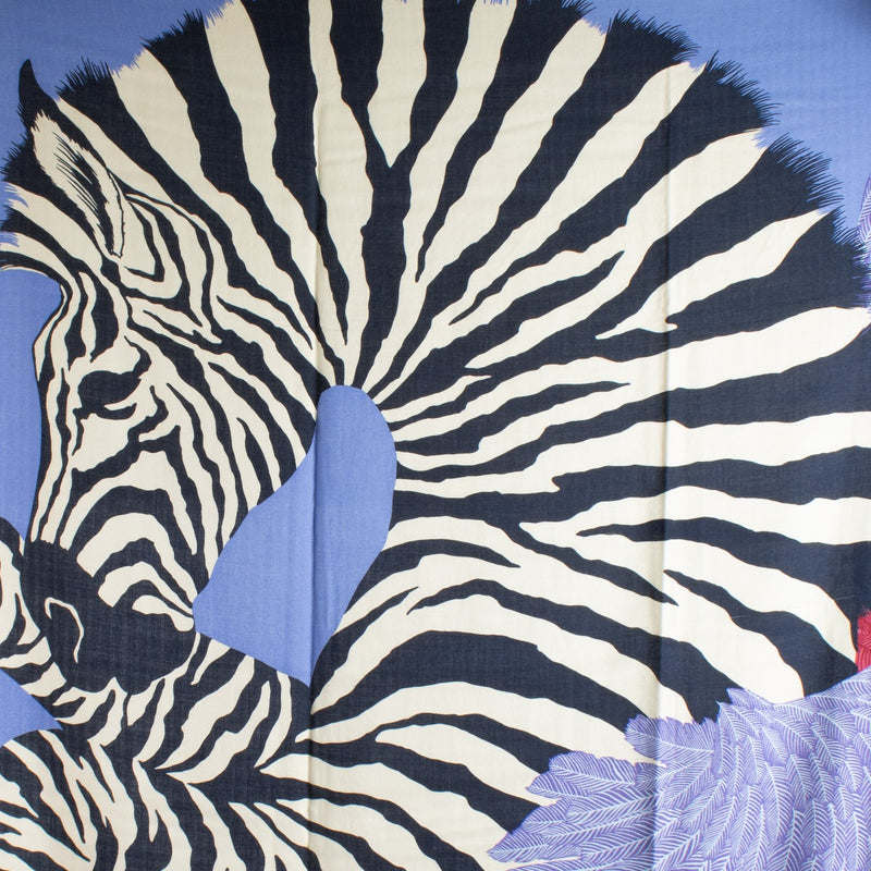 Authentic pre-loved Hermès Les Zebres Cashmere 140 Shawl on Labellov.com