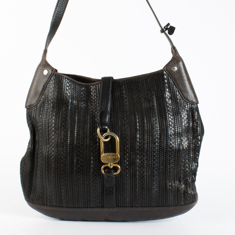 Authentic pre-loved Delvaux Brown Toile De Cuir Bag on Labellov.com