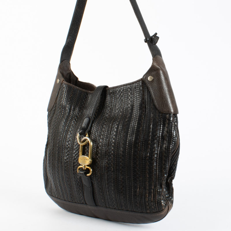 Authentic pre-loved Delvaux Brown Toile De Cuir Bag on Labellov.com