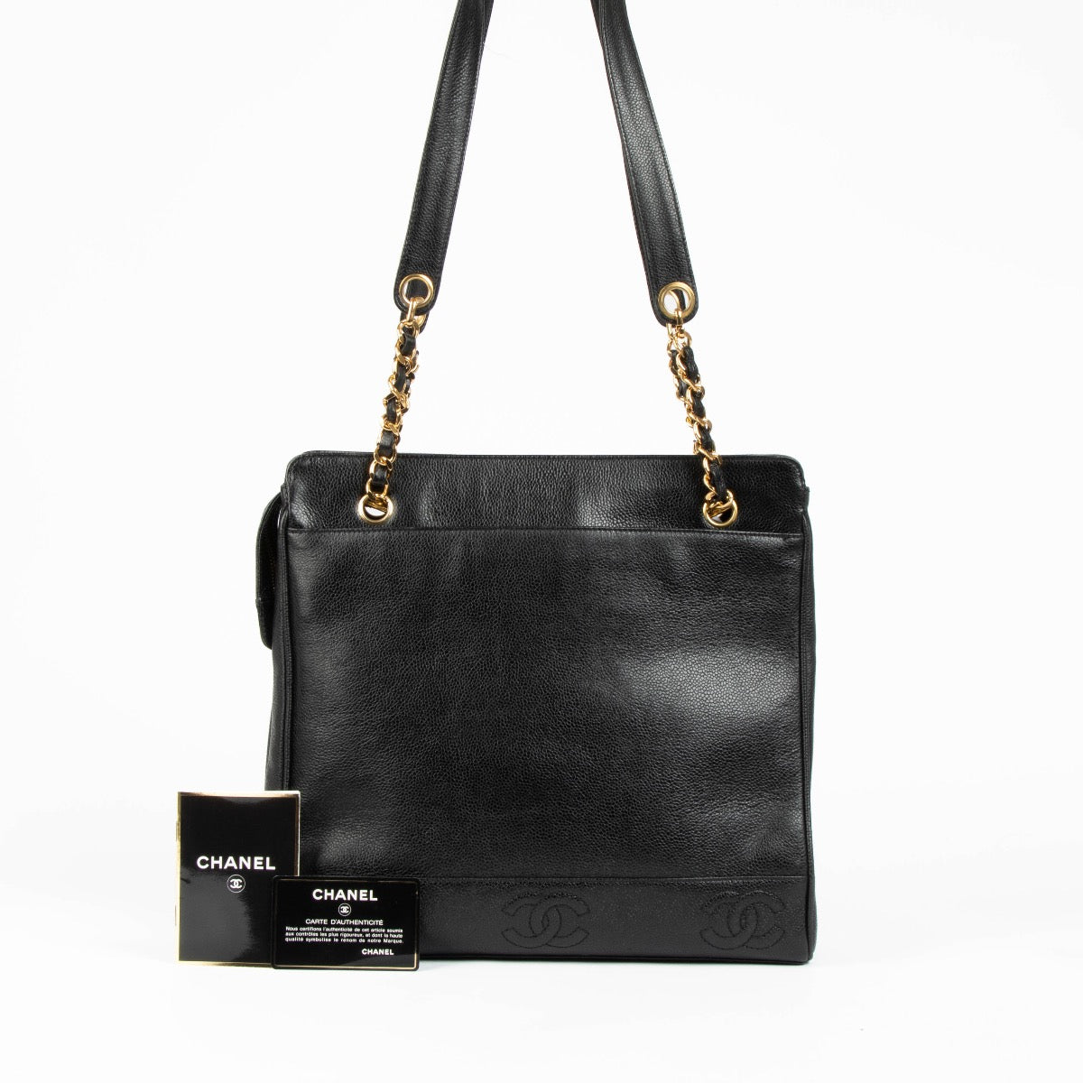 Shop this 100% authentic Chanel Black Caviar Vintage Tote Bag at Labellov.com