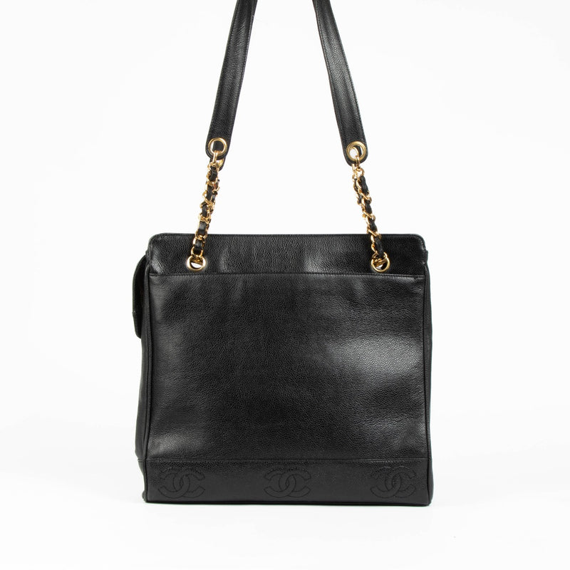 Shop this 100% authentic Chanel Black Caviar Vintage Tote Bag at Labellov.com