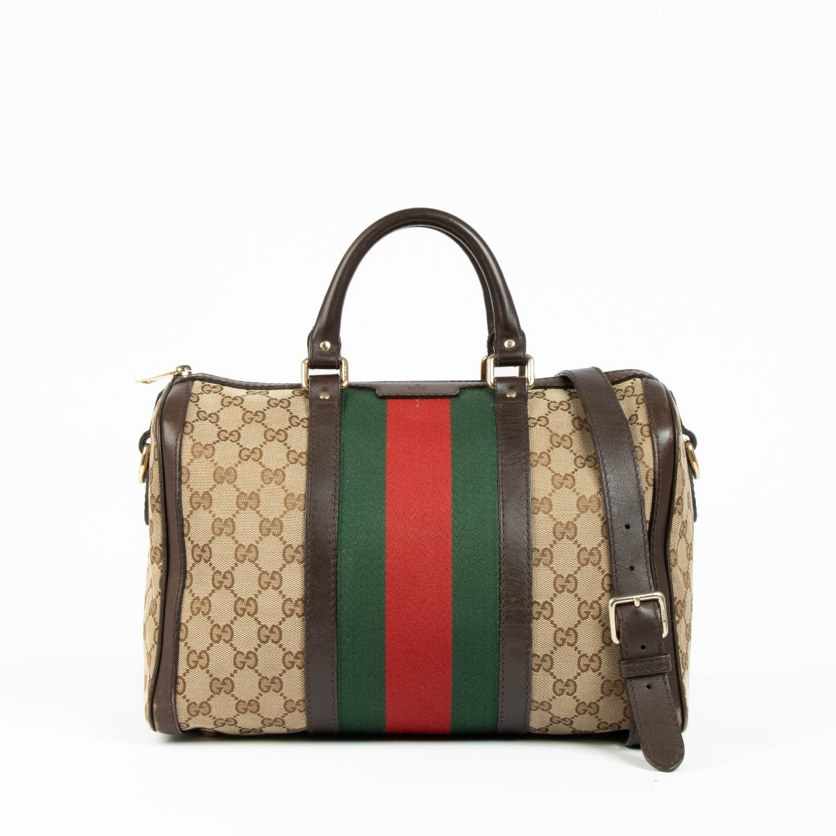 Shop this 100% authentic Gucci Monogram Canvas Boston Bag at Labellov.com