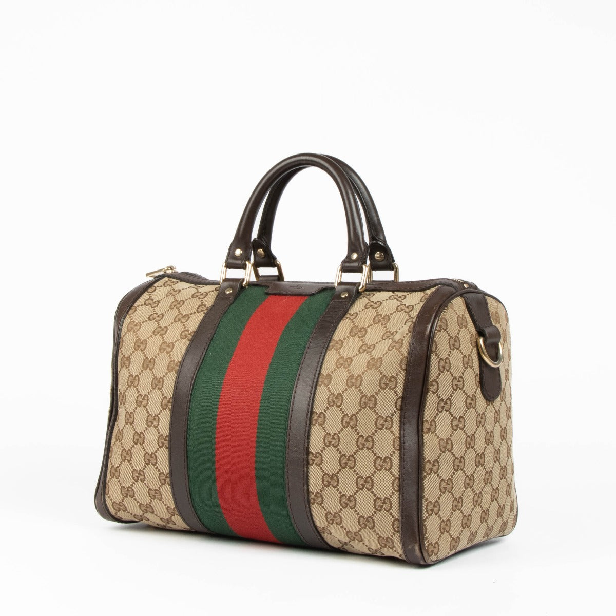 Shop this 100% authentic Gucci Monogram Canvas Boston Bag at Labellov.com