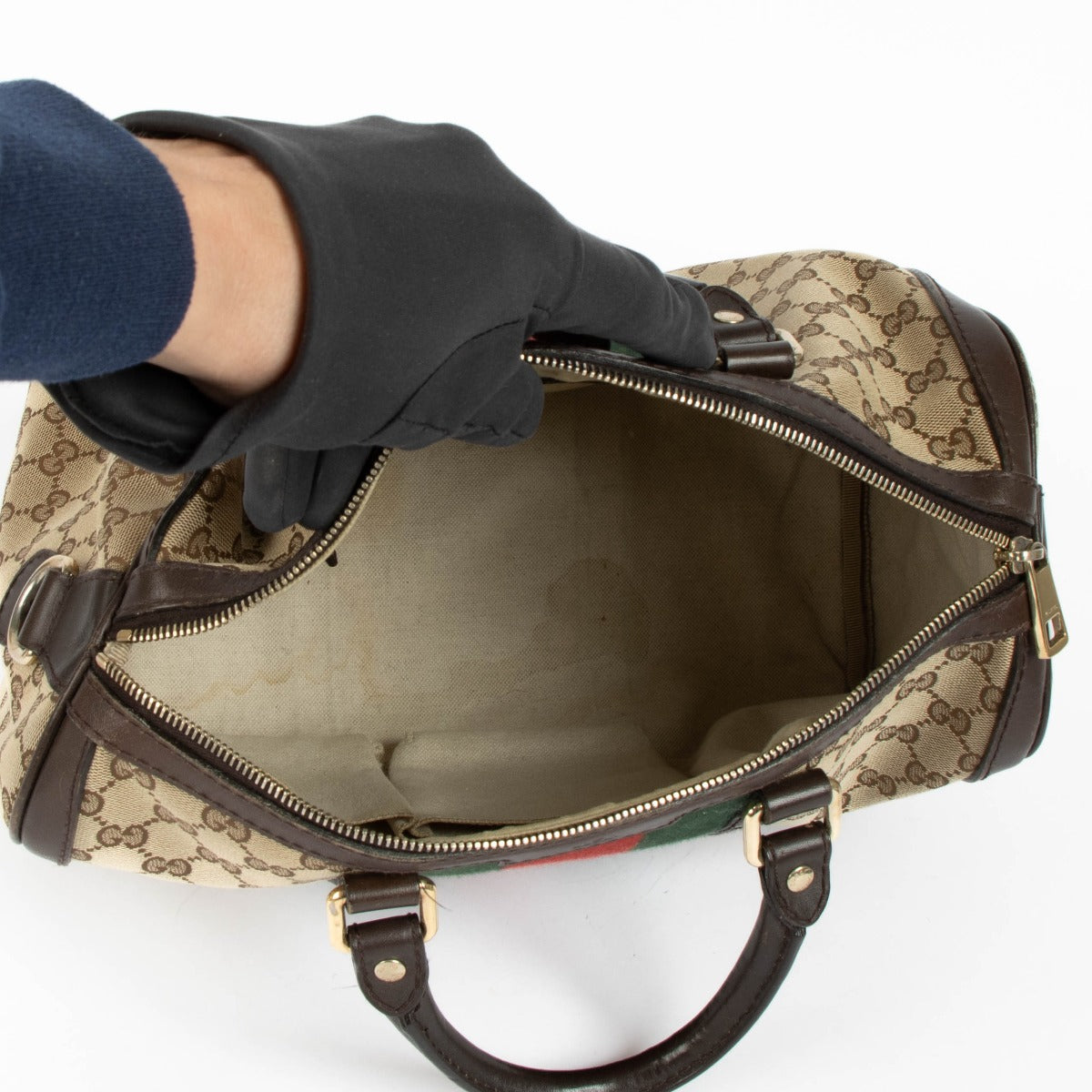 Shop this 100% authentic Gucci Monogram Canvas Boston Bag at Labellov.com