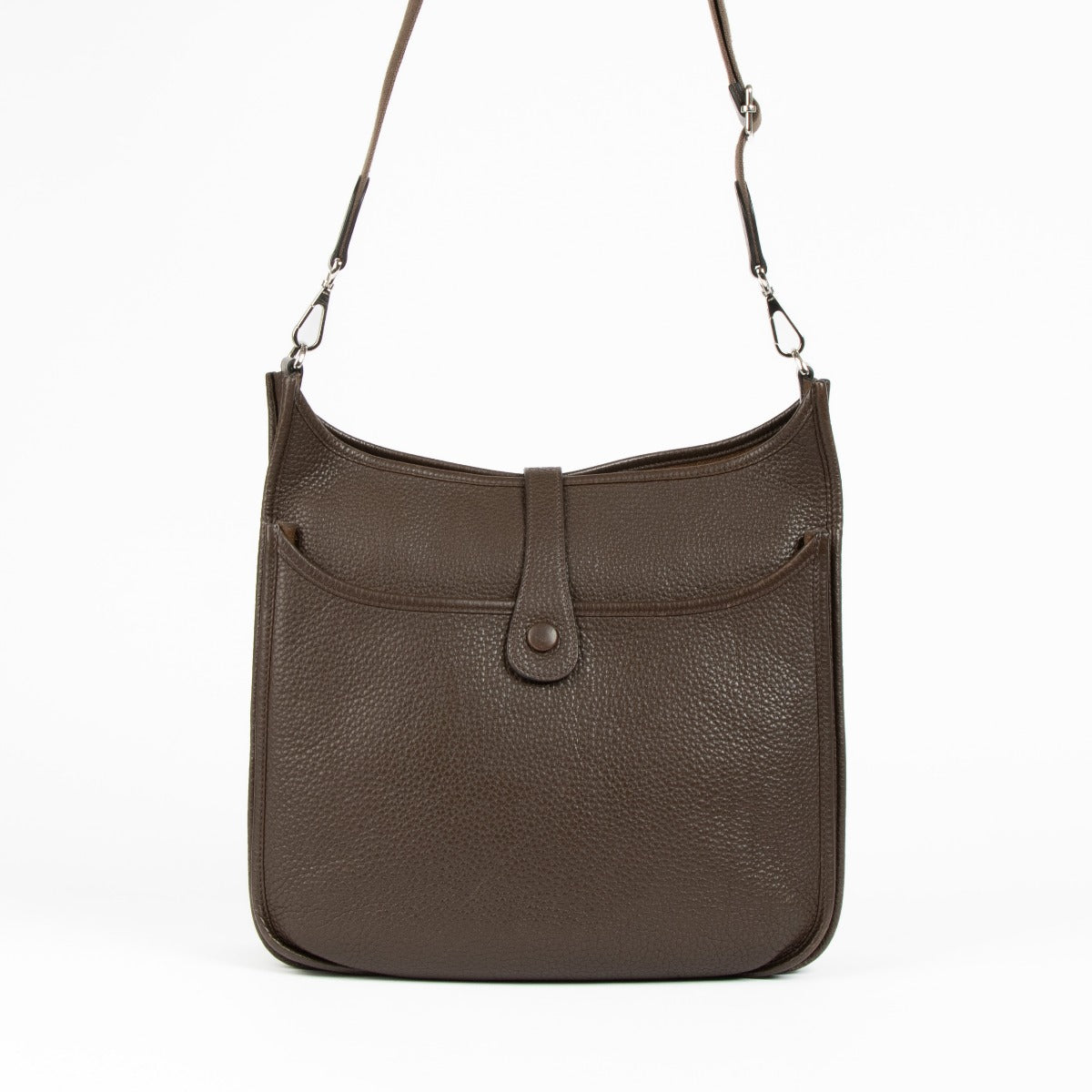 Shop this 100% authentic Hermès Evelyne III 33 Havane Clemence PHW Bag at Labellov.com