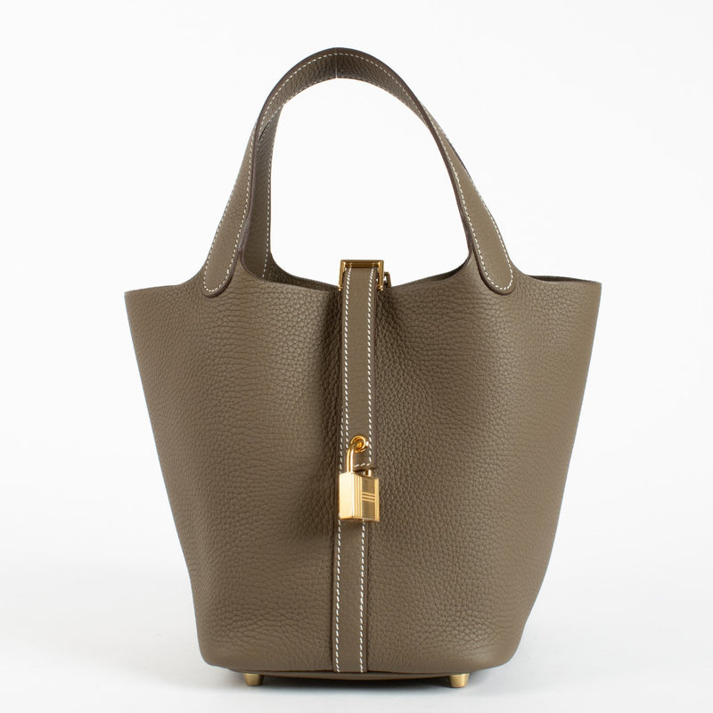 Hermès Picotin Lock 18 Etoupe Clemence GHW