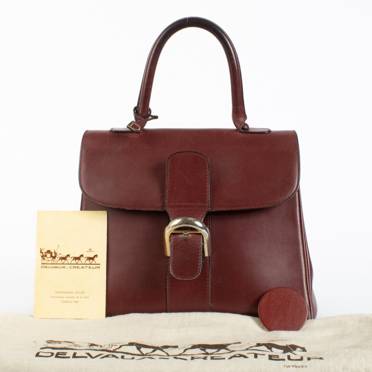 Authentic pre-loved Delvaux Burgundy Brillant MM on Labellov.com
