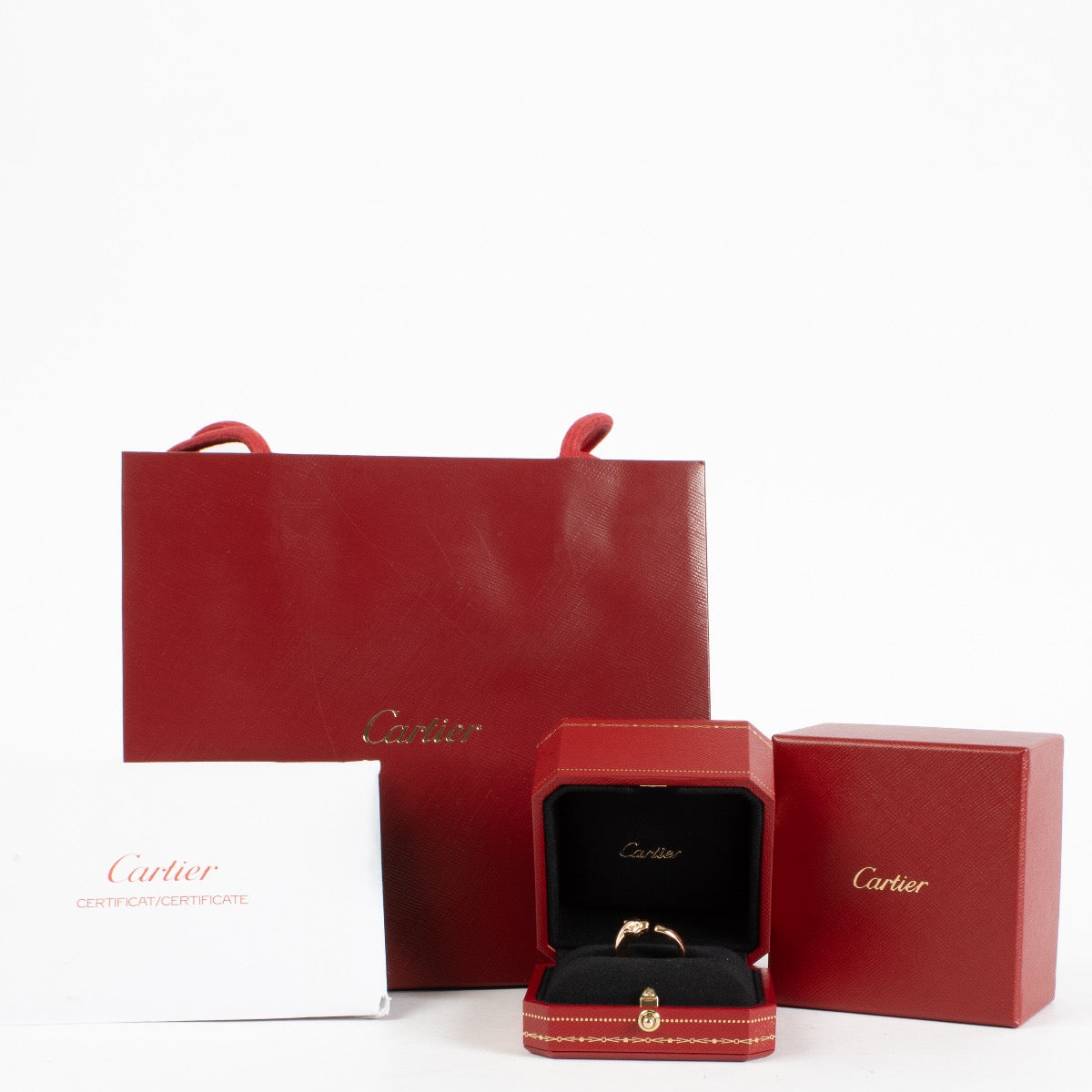shop 100% authentic second hand Cartier Rose Gold Panthère Small Ring - Size 51 on Labellov.com