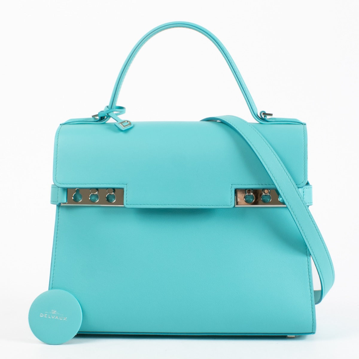 Authentic pre-loved Delvaux Blue Calf Souple Tempête MM on Labellov.com