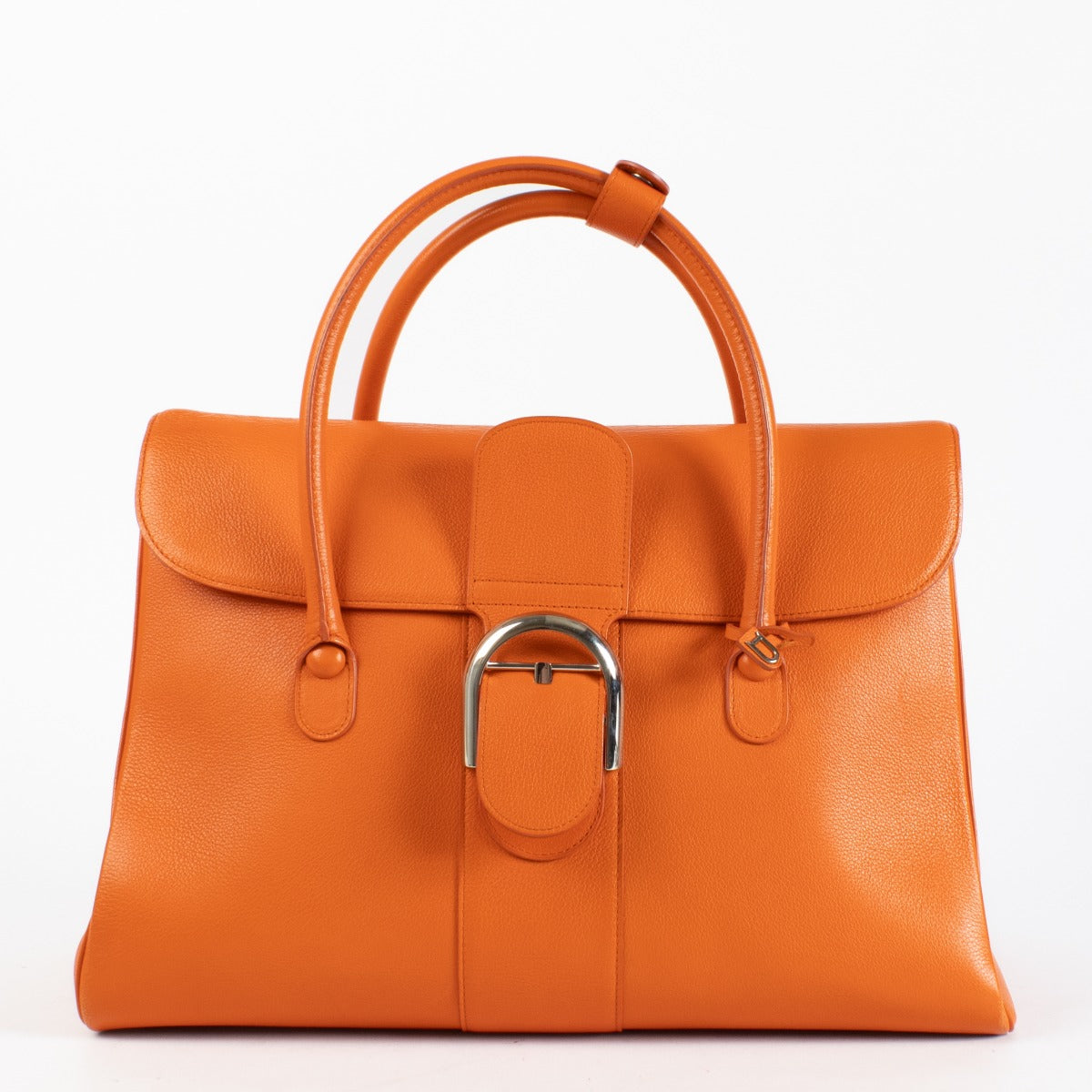 Authentic preloved Delvaux Mandarin Sellier Brillant Double Poignee on Labellov.com