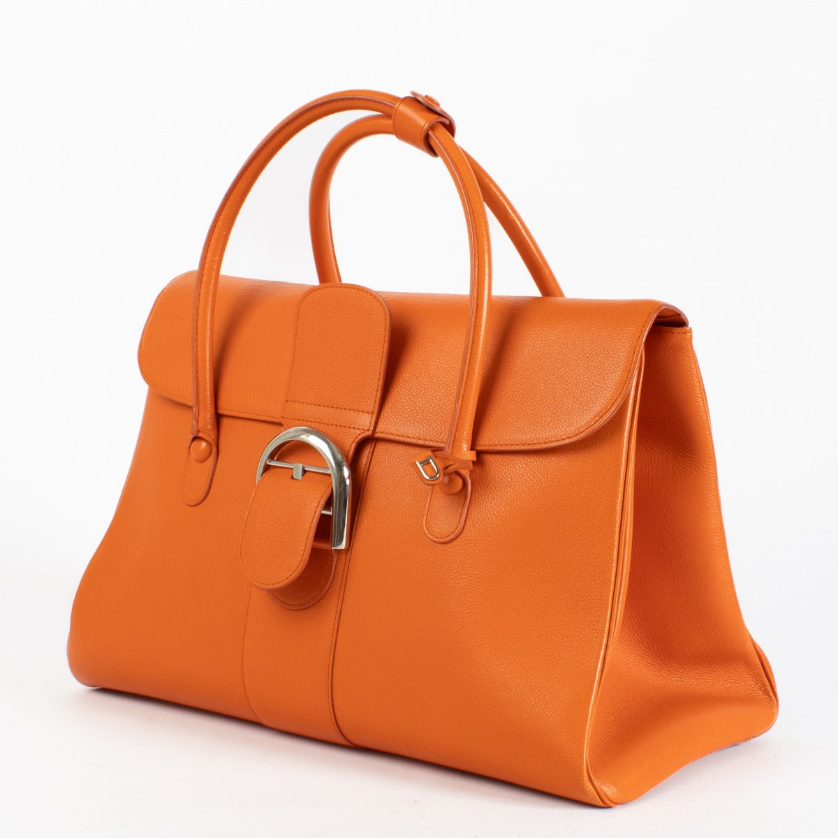 Authentic preloved Delvaux Mandarin Sellier Brillant Double Poignee on Labellov.com