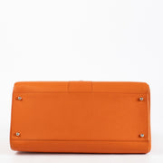Authentic preloved Delvaux Mandarin Sellier Brillant Double Poignee on Labellov.com