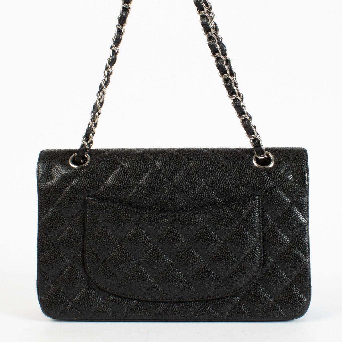 Sac à main Chanel Classic 11.12 en caviar noir taille medium
